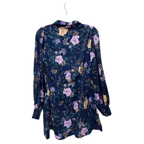LOST + WANDER Women's Floral Blue Dress SMALL - Picture 2 of 4